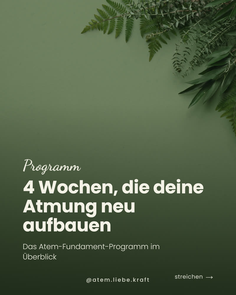 Programm Atem-Fundament, vier Wochen
